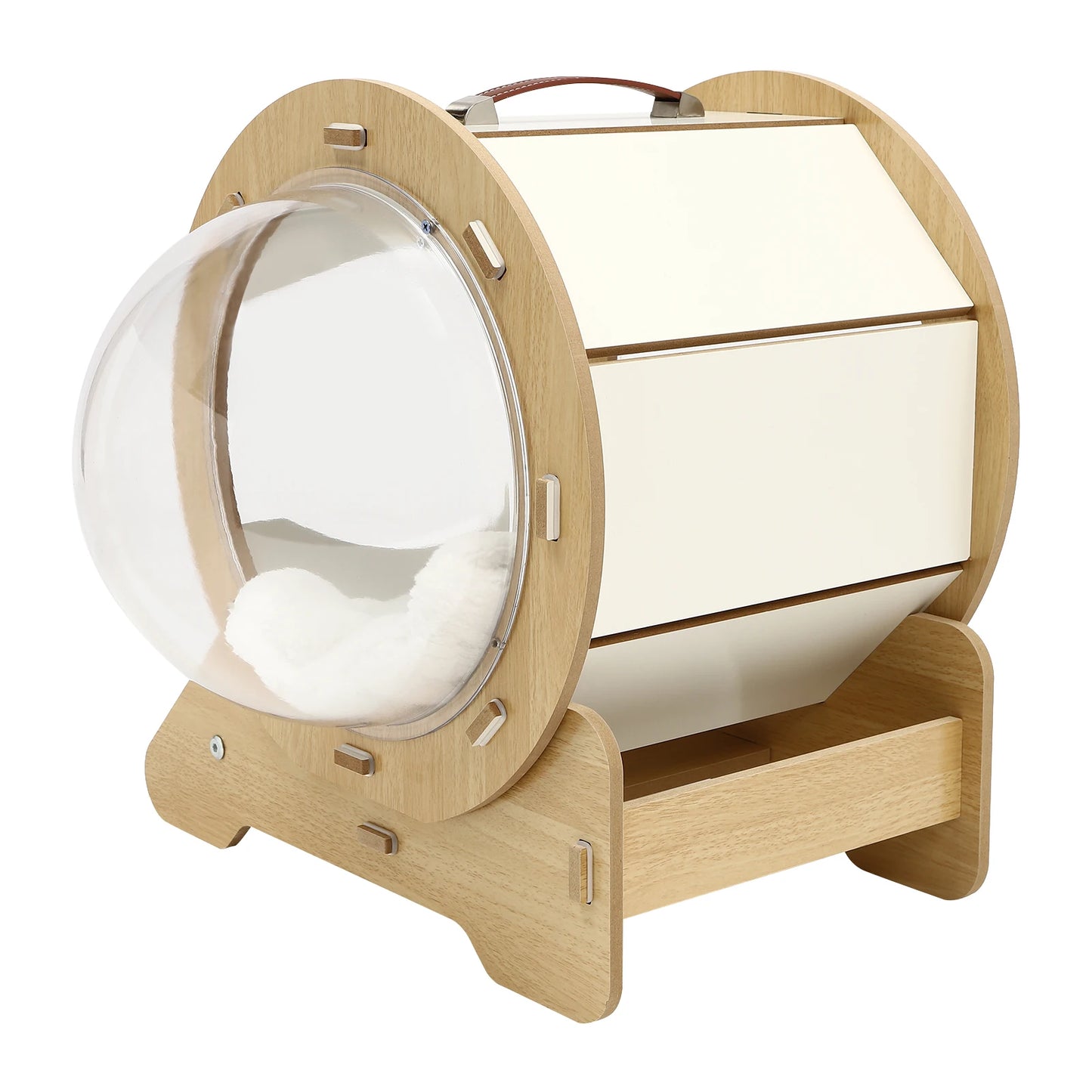 Cat Dog Fibreboard Modern Pet Bed House Spaceship Space Capsule with Cushion Capsule cat nest - Premium  from Lizard Vigilante - Just $114.99! Shop now at Lizard Vigilante