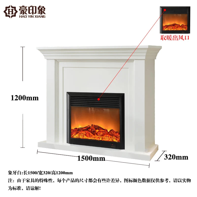 Fireplace Decoration Cabinet | Imitation Marble Heater | Electric Fireplace Core for Household Use | Stylish and Functional Home Decor - Premium fireplace from Lizard Vigilante - Just $1571.99! Shop now at Lizard Vigilante