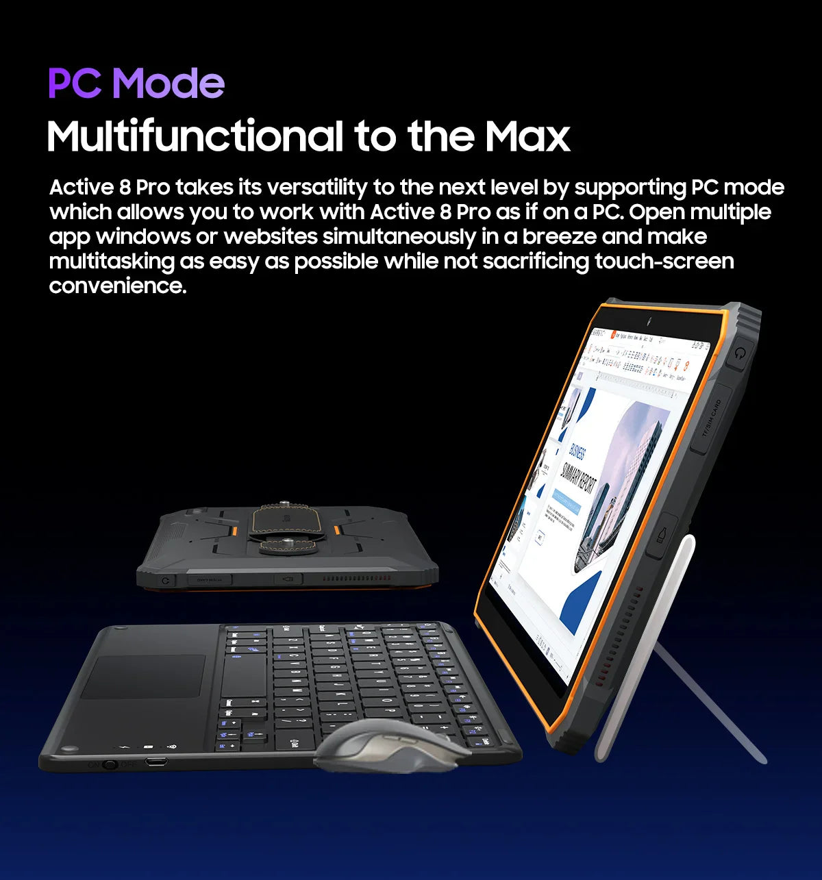 Blackview Active 8 Pro 16GB 256GB Tablet PC 22000mAh Battery Android 13 10.36" inch 2.4K Display 16MP+ 48MP Camera Rugged Tablet