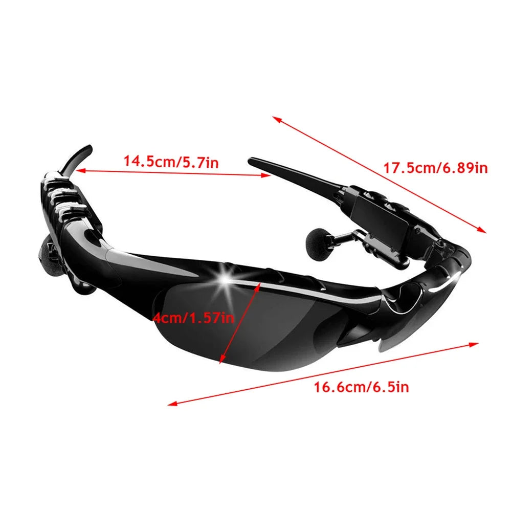 5.0 Smart Bluetooth Audio Glasses Outdoor Sports Cycling Surround Sound Headphones Listen To Music Call Polarized Sunglasses - Lizard Vigilante