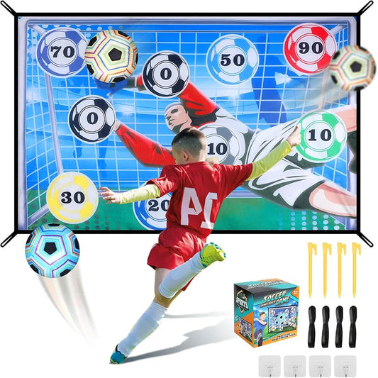 Football Play Set for Children Football Play Mat Set Foldable Flannel Football Goal with Rating Numbers and Adhesive Football - Premium  from Lizard Vigilante - Just $58.99! Shop now at Lizard Vigilante