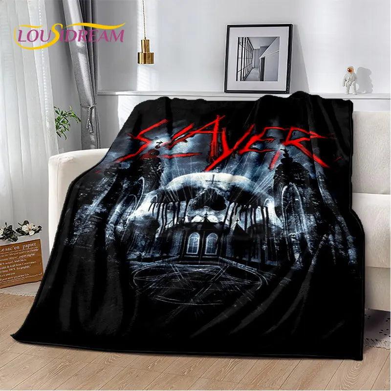 Slayer Heavy Metal Band Soft Plush Blanket,Flannel Blanket Throw Blanket for Living Room Bedroom Bed Sofa Picnic Cover Warm Kids - Lizard Vigilante