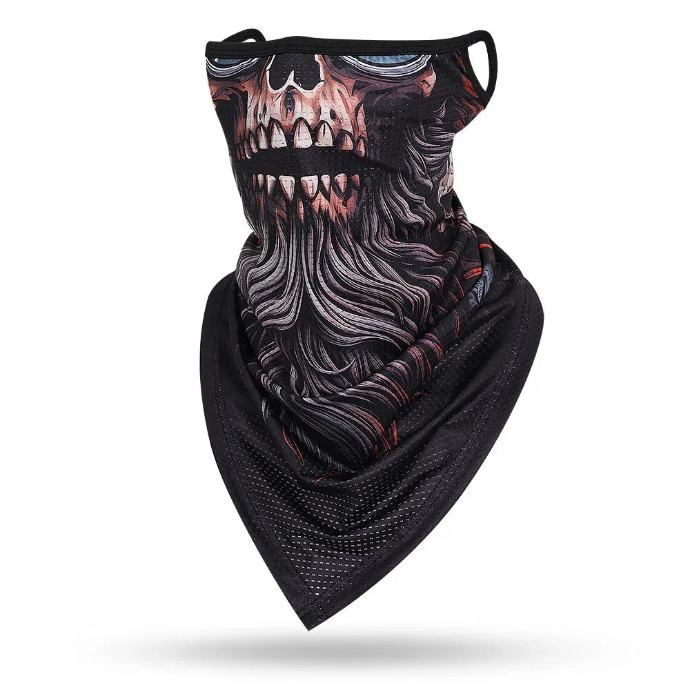 Beard Skull Face Balaclava - Versatile Protective Mask for Men and Women - Premium face mask from Lizard Vigilante - Just $17.99! Shop now at Lizard Vigilante