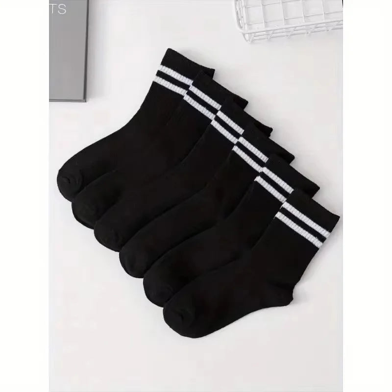 5 Pairs Of Men's Socks, Autumn And Winter Vintage Fun Fashion Athletic Socks, Sports Trend Socks - Premium socks from Lizard Vigilante - Just $12.88! Shop now at Lizard Vigilante