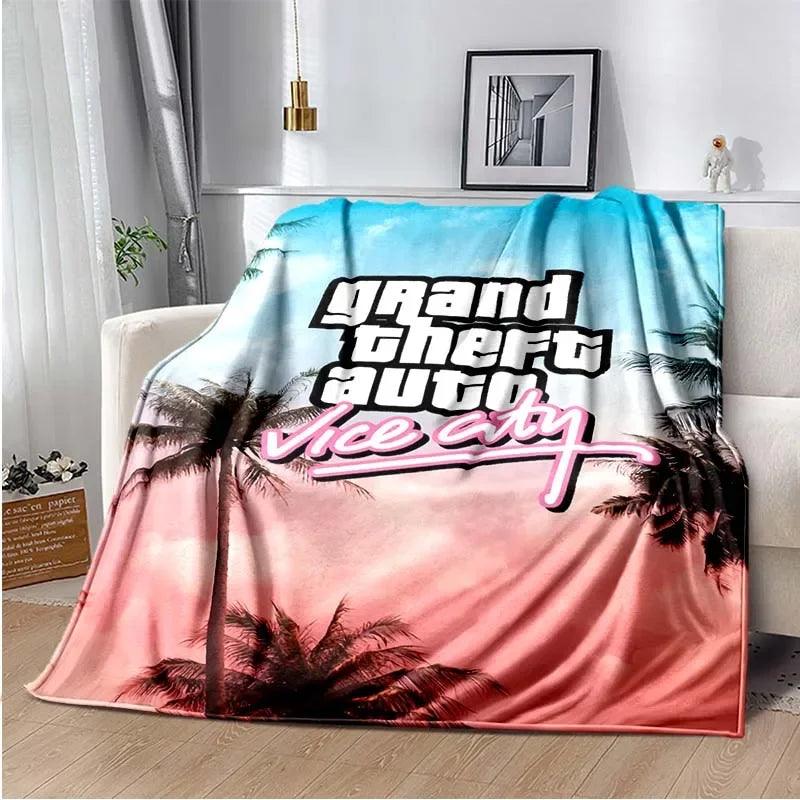 GTA 5 Grand Theft Auto Blanket, Lightweight Warm Insulation Sofa Bed Office Car Knee Pads Blankets - Premium blanket from Lizard Vigilante - Just $20.99! Shop now at Lizard Vigilante