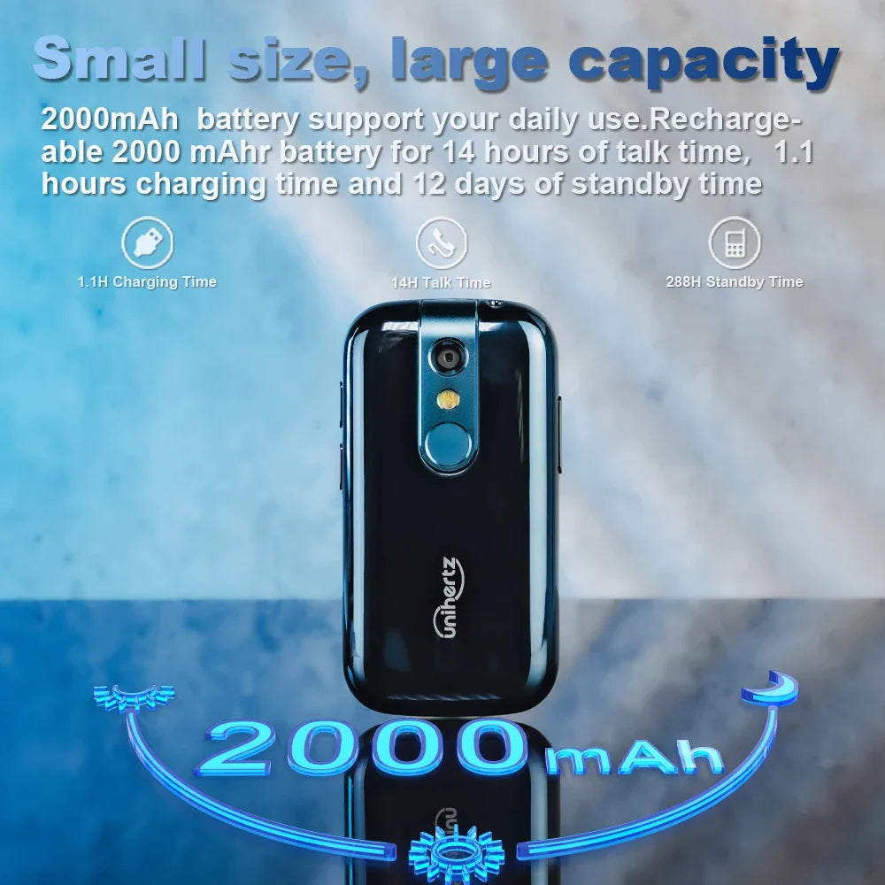 Unihertz Jelly 2 Small Smartphone,  Helio P60 Octa Core, Android 11, 6GB + 128GB, 16MP, 2000mAh Battery, Dual SIM Mobile Phone