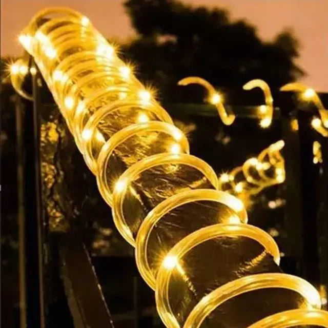 Solar Tube Rope LED Light – Outdoor Garden Christmas Decoration Garland - Premium lighting from Lizard Vigilante - Just $18.99! Shop now at Lizard Vigilante