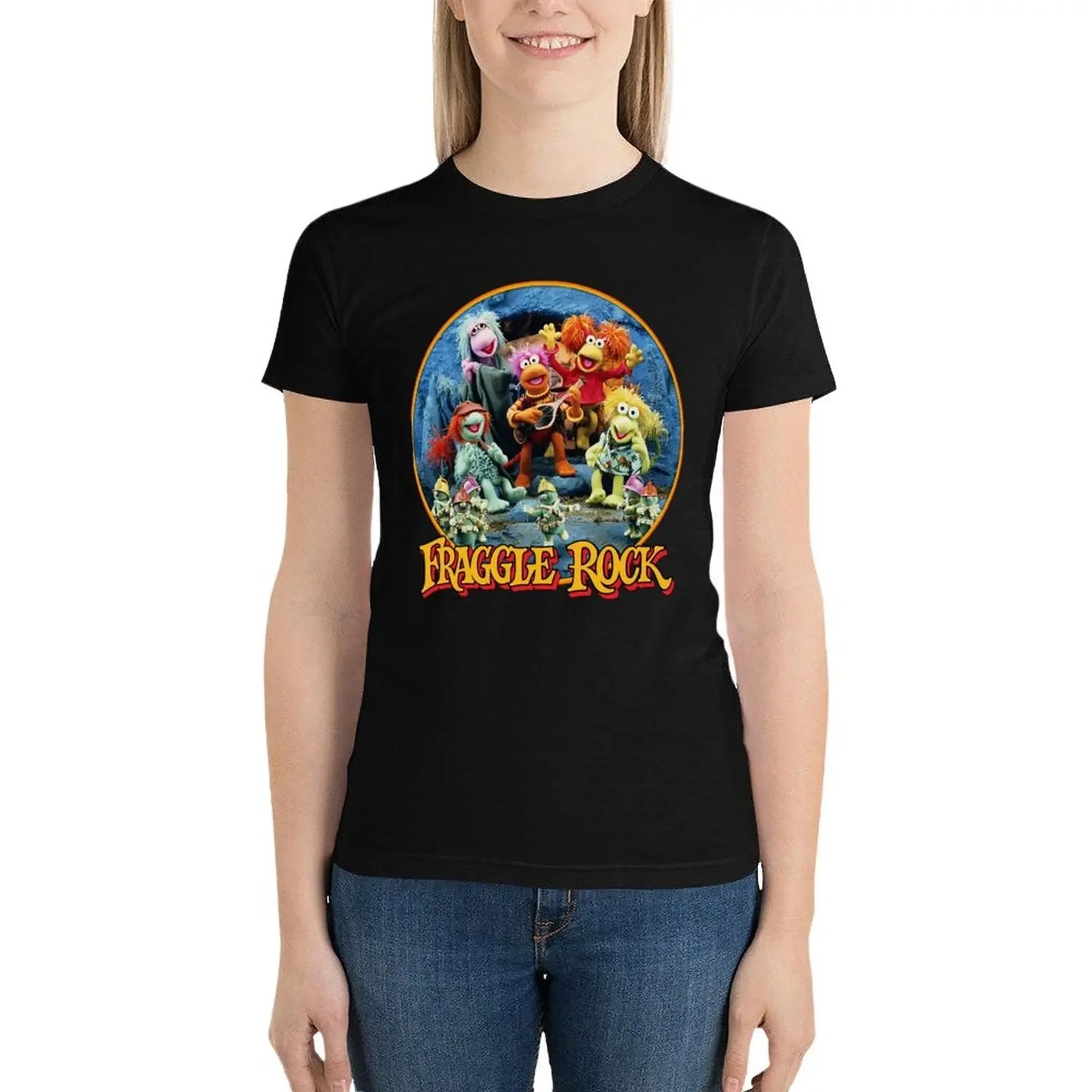 Fraggle Rock Muppets TV Show T-Shirt Gifts For Music Fans Music Vintage Retro Female Clothing Tops Short Sleeve Tee Women's Shirt - Premium tshirt from Lizard Vigilante - Just $21.99! Shop now at Lizard Vigilante