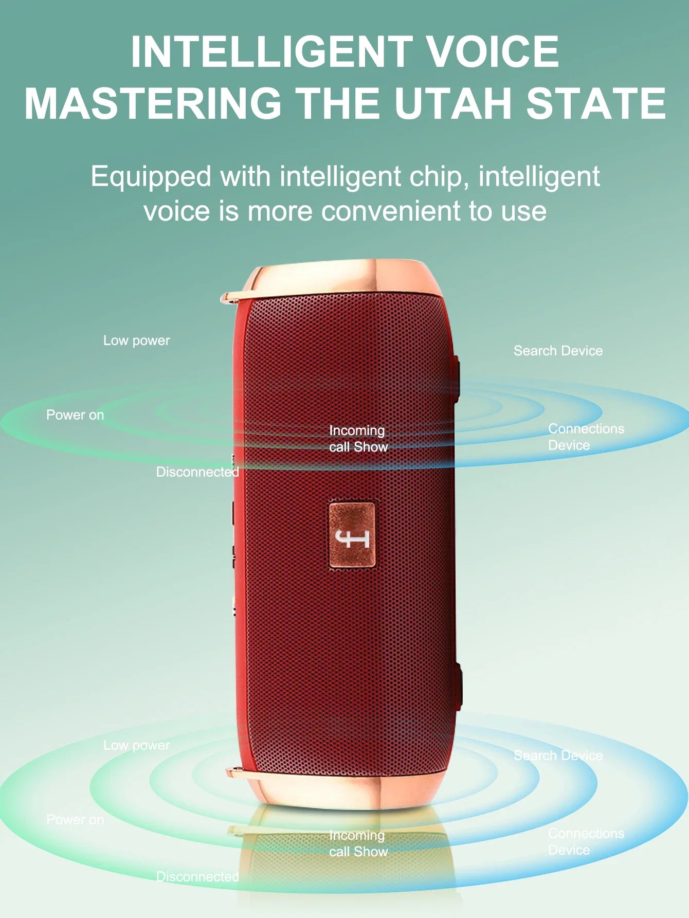 Wireless Bluetooth Speaker Outdoor Portable Bluetooth Speaker Plug-in Voice Prompt Subwoofer Small Speaker Holiday Gift