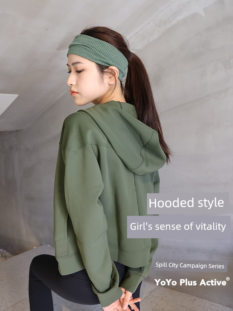 Yoyoplus Slim-Looking Loose Luxury Long Sleeve Hooded Zipper Jacket for Women – Lightweight Cardigan - Premium hoodie from Lizard Vigilante - Just $51.99! Shop now at Lizard Vigilante