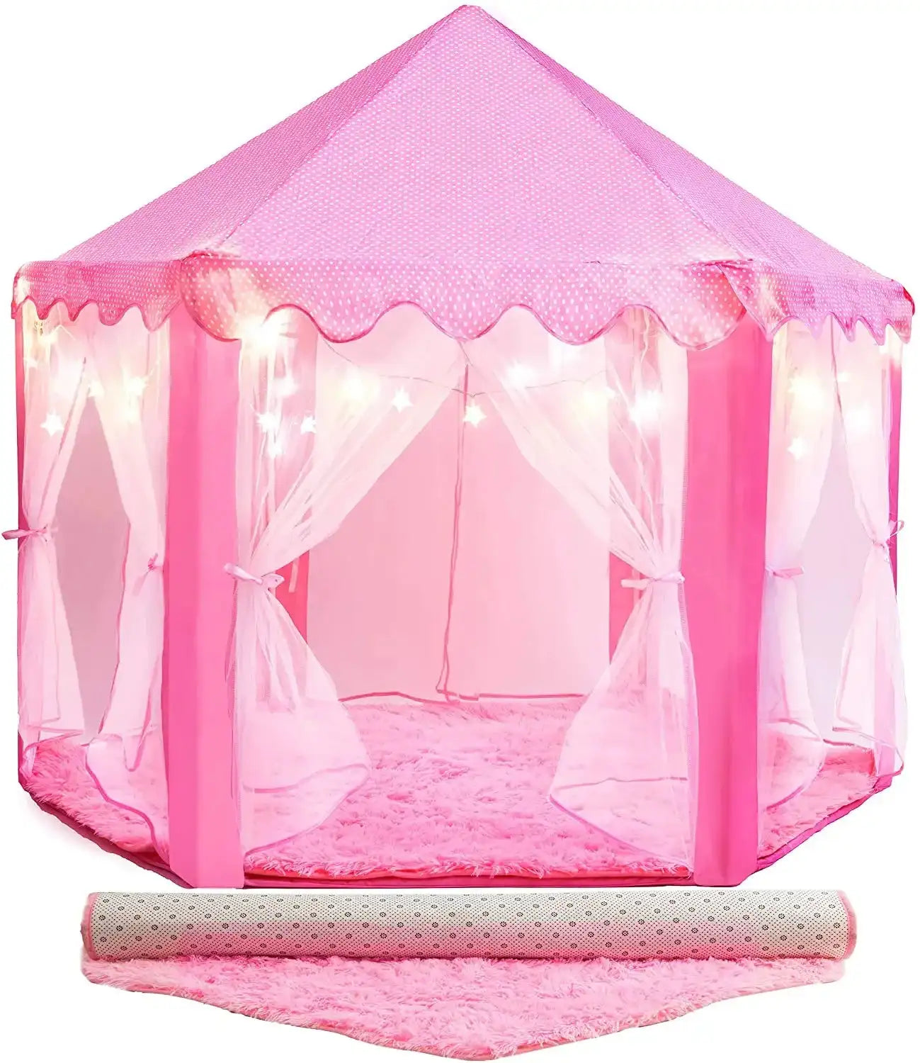 Portable Kids Toy Tipi Tent Princess Pink Girl Castle Play House Children Small House Folding Playtent Party Castle Child Room