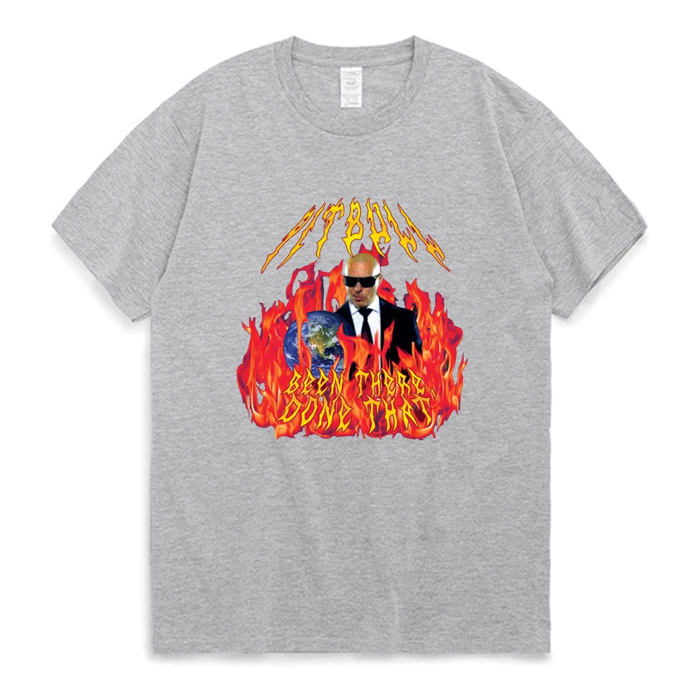 Heavy Metal Pitbull with Flames Classic T-Shirt Men Women Mr. Worldwide Gives Done That Tee Shirt Fashion Hip Hop Black T Shirt - Premium T-Shirts from Lizard Vigilante - Just $26.99! Shop now at Lizard Vigilante