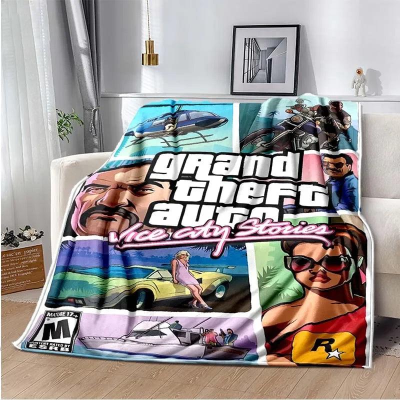 GTA 5 Grand Theft Auto Blanket, Lightweight Warm Insulation Sofa Bed Office Car Knee Pads Blankets - Premium blanket from Lizard Vigilante - Just $20.99! Shop now at Lizard Vigilante