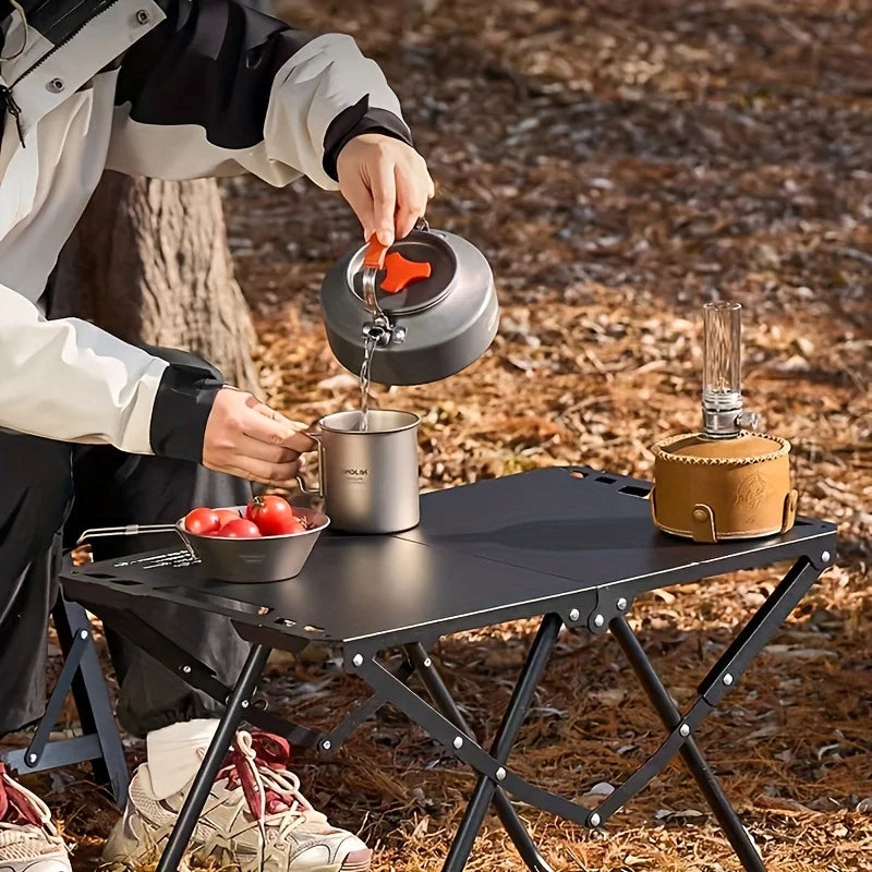 Apocalypse CampForge Folding Table – Heavy Metal Outdoor Picnic Gear for Rebels, Roadies & Nomads
