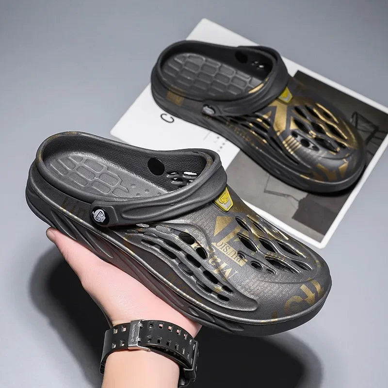 2024 Summer Plus-Size Men's Slippers Sandals Casual Shoes Fashion Comfortable Soft Slippers - Premium sandals from Lizard Vigilante - Just $31.79! Shop now at Lizard Vigilante