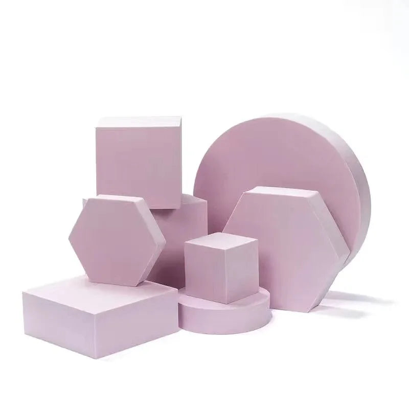 8pcs Hard Foam Shapes Makeup Tools Studio Shooting Props Geometric Cube Cosmetics For Lipstick Craft Photography Props