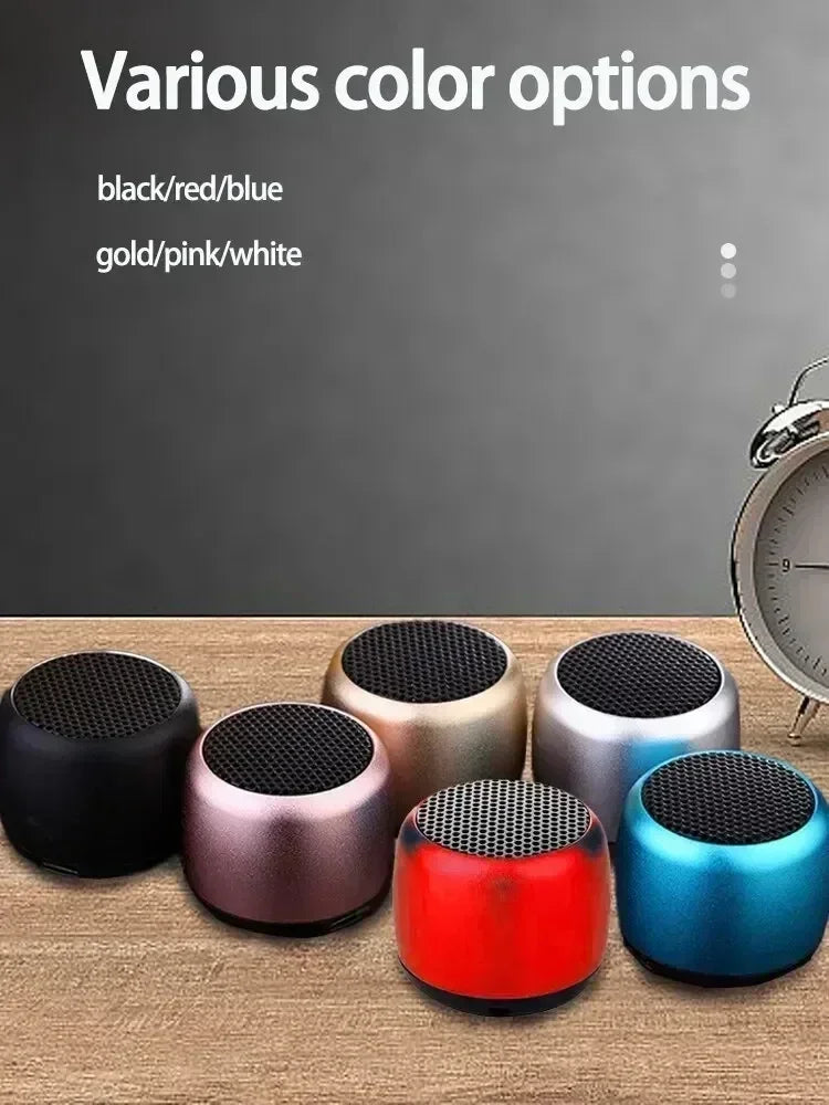 Mini Bluetooth Speaker HD Sound with Bass Smallest Wireless Speaker for Phone PC Tablet with Selfie Button Call Function Cute