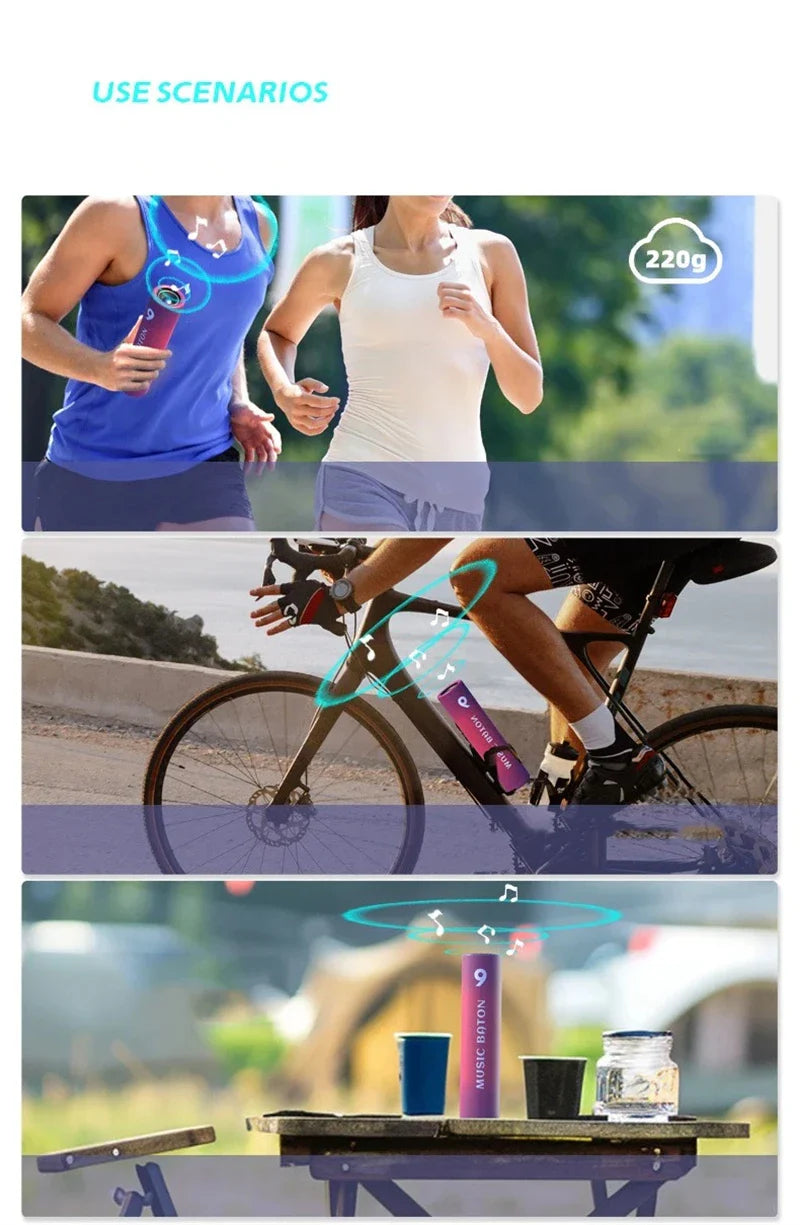 Portable Bluetooth 5.2 Speakers - True Wireless Subwoofer Outdoor Sound Box with Radio Support And 2000mA Power Bank Function