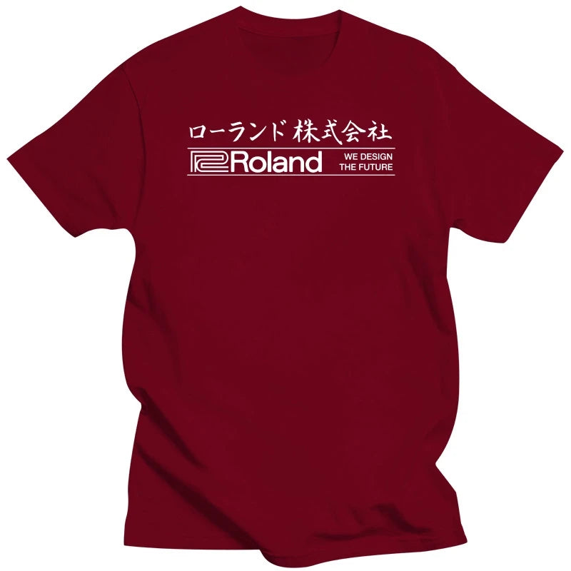 New Summer Mens Fashion Streetwear Tshirt Roland Logo Japanese Light DMN T-Shirt Hoodie Gift Black - Lizard Vigilante