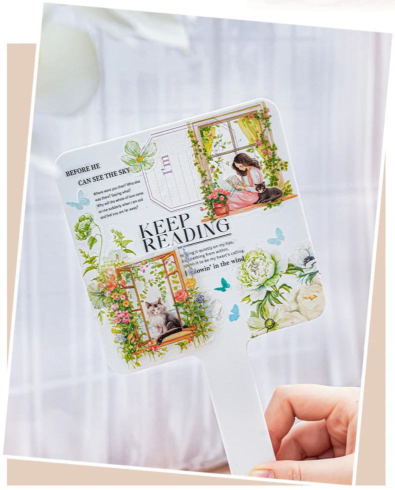 1roll Tape Weekend Window Sill Series Leisure Character Window PET Tape Decoration Notebook Photo Frame Stationery DIY Stickers