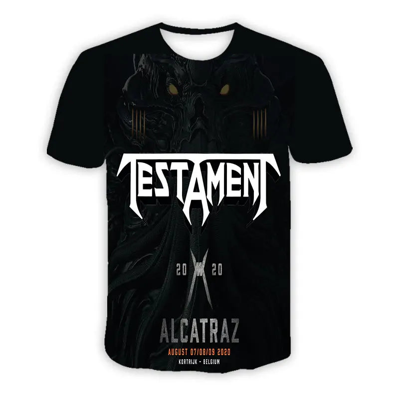 Thrash Metal 3D Printed Testament ROCK Casual T-shirts  Hip Hop T Shirts Harajuku Styles Tops Clothing for Men/Women - Premium T-Shirt from Lizard Vigilante - Just $28.99! Shop now at Lizard Vigilante