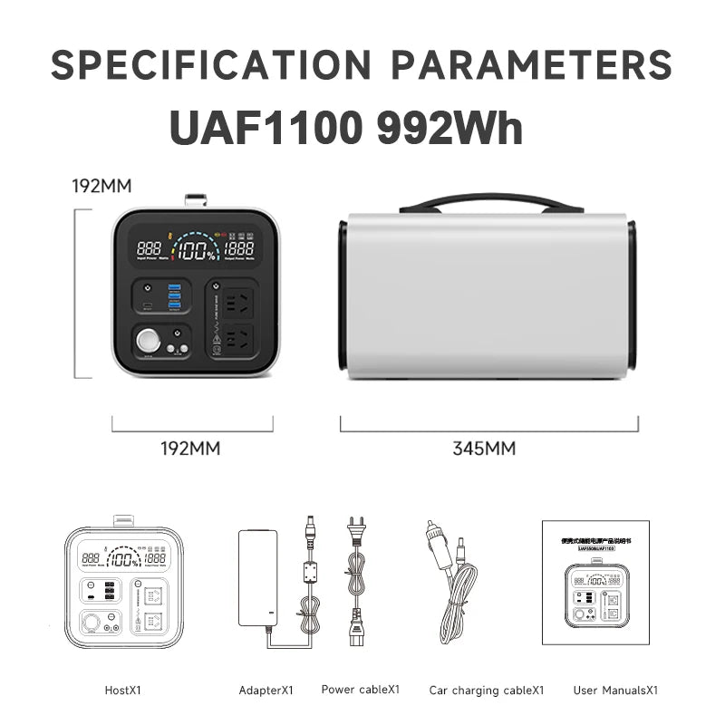 Your Portable Powerhouse: The 1000W Solar Power Station - Premium Generator from Lizard Vigilante - Just $588.88! Shop now at Lizard Vigilante