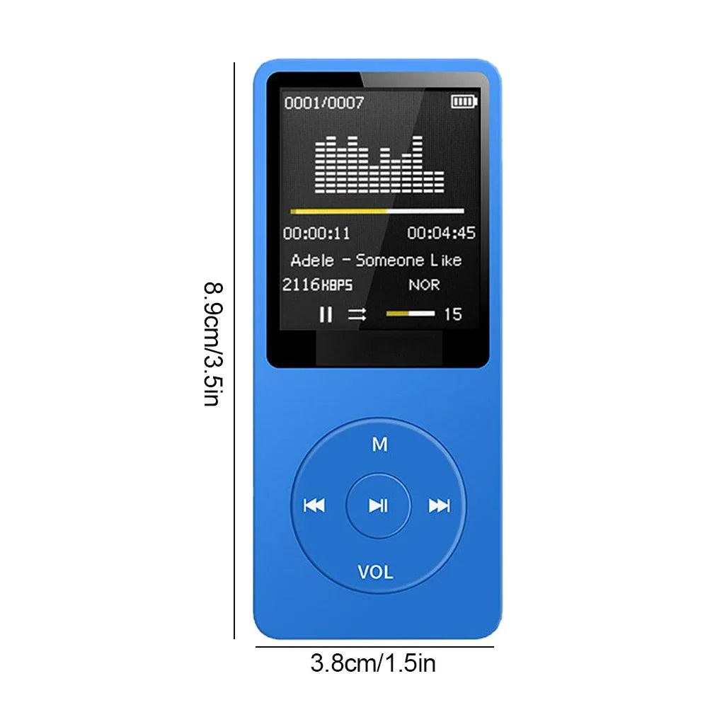 MP3 Player USB Charging Record Digital Display Screen Media Lossless MP4 Wav Portable Pocket Sports Running Walking Music Play - Lizard Vigilante