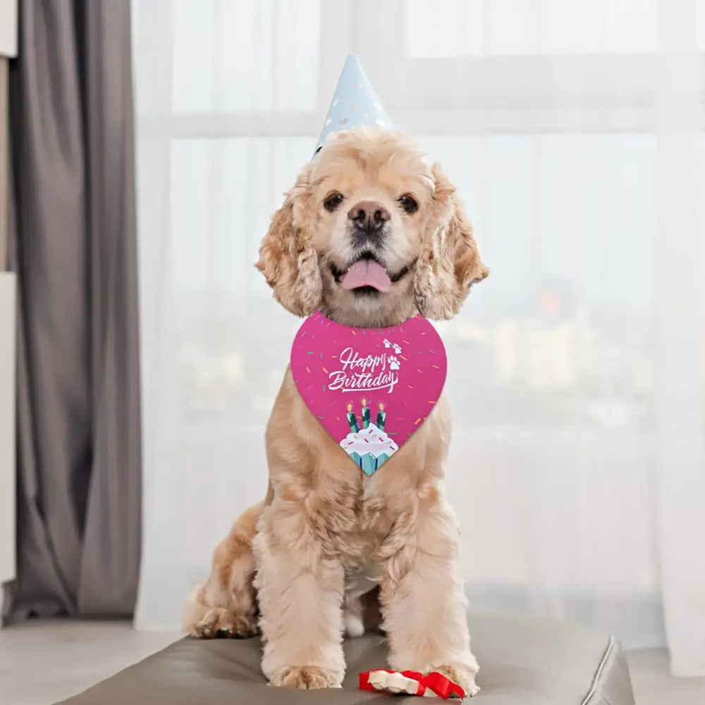 Dog Birthday Boy&Girl Bandana Pet Happy Birthday Party Supplies Triangle Bibs Scarf Accessories For Doggy Large Dog