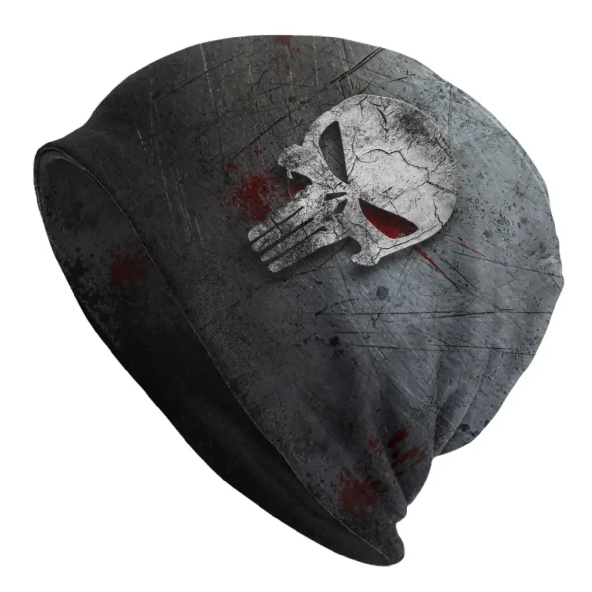 Punisher Skull Beanie – Heavy Metal Skeleton Cap for Men and Women, Ultimate Winter Knit Hat for Punk and Rock Fans - Premium beanies from Lizard Vigilante - Just $19.88! Shop now at Lizard Vigilante