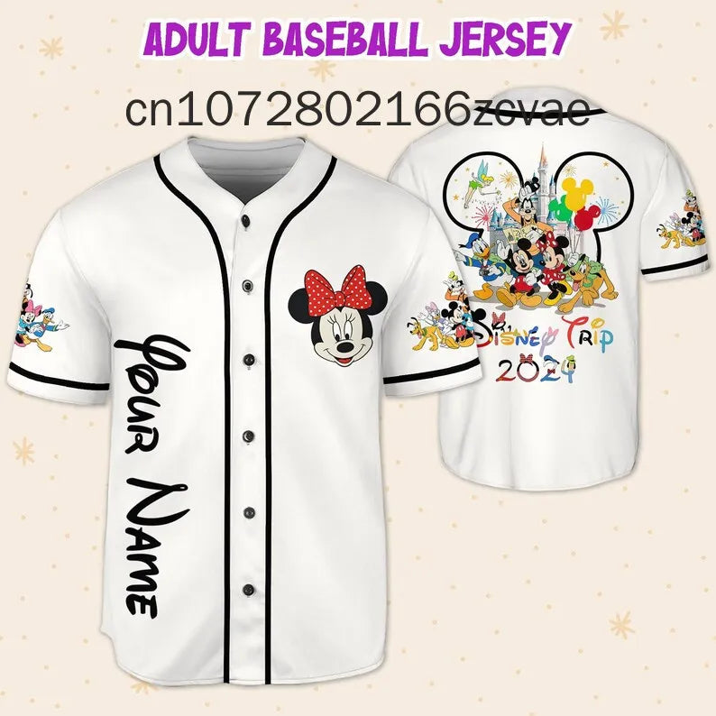 Disney Mickey and Friends Baseball Jersey - Unisex Street Fashion Tee for Men, Women, and Kids, Casual 3D Print Design - Premium baseball shirt from Lizard Vigilante - Just $33.88! Shop now at Lizard Vigilante