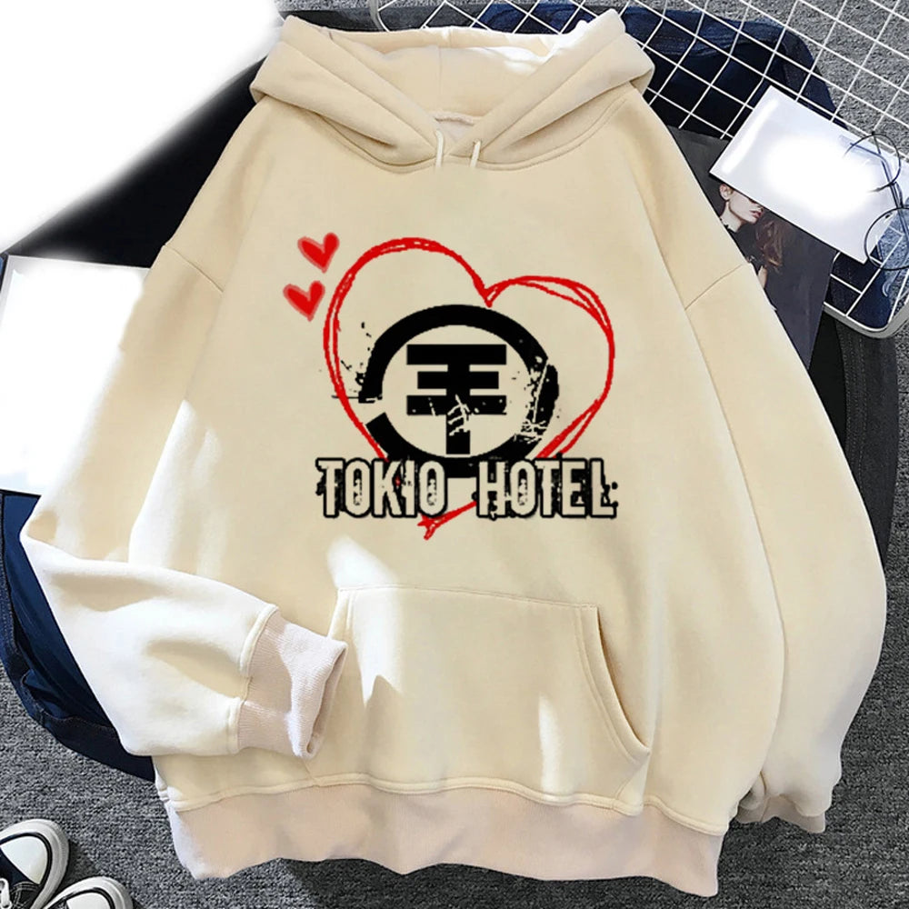 Tokio Hotel Rock Band Unisex Hoodie – Printed Hip Hop Pullover Sweatshirt - Premium hoodies from Lizard Vigilante - Just $42.88! Shop now at Lizard Vigilante