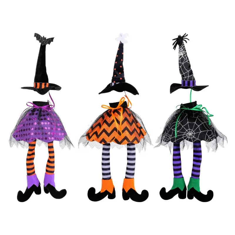 Halloween Wine Bottle Decoration Wine Bottle Decor Halloween Witch Hat Wine Bottle Cover Set Unique for Halloween for Party