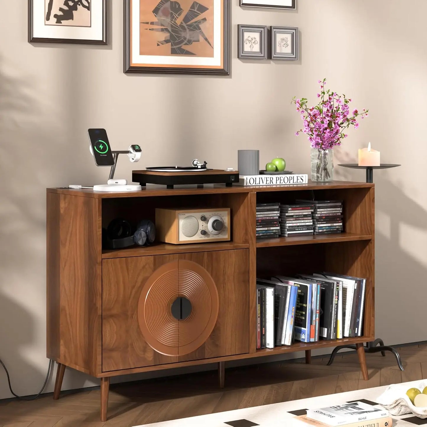 ThunderVinyl Fortress XL Mid-Century Record Command Stand