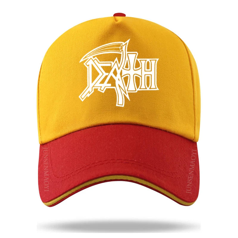 DEATH Cap METAL Hat Baseball Cap Casquette Hats Fitted Casual Dad Hats for Men Women Unisex - Premium Baseball cap from Lizard Vigilante - Just $22.99! Shop now at Lizard Vigilante