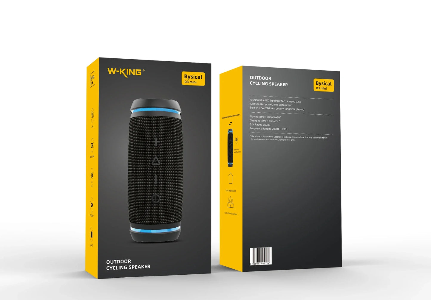 Bluetooth Speaker with LED Display Heavy Bass and 15W Power Waterproof IPX7 for Outdoor Parties