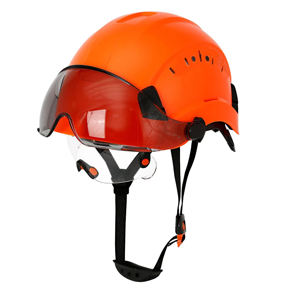 CE-Certified Construction Safety Helmet with Built-In Visor Goggles – ANSI Industrial ABS Hard Hat for Engineers - Premium  from Lizard Vigilante - Just $53.88! Shop now at Lizard Vigilante