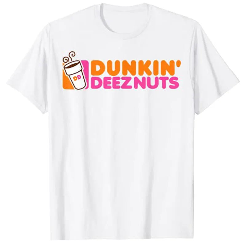 Dunkin' Deez Nuts - Dunkin Deeznuts T-Shirt Aesthetic Clothes Graphic Tee Shirts Tops - Lizard Vigilante