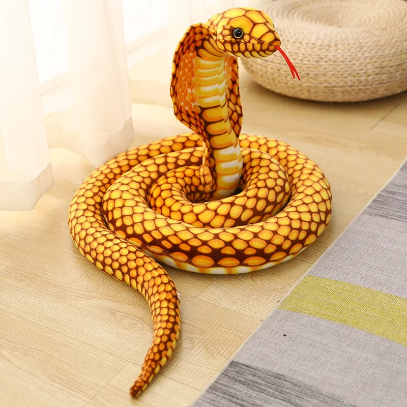 Colorful Simulated Cobra Plush Toy – Funny Stuffed Snake Plushies for Home Decor & Gifts (80/170/240cm) - Premium toy from Lizard Vigilante - Just $19.99! Shop now at Lizard Vigilante