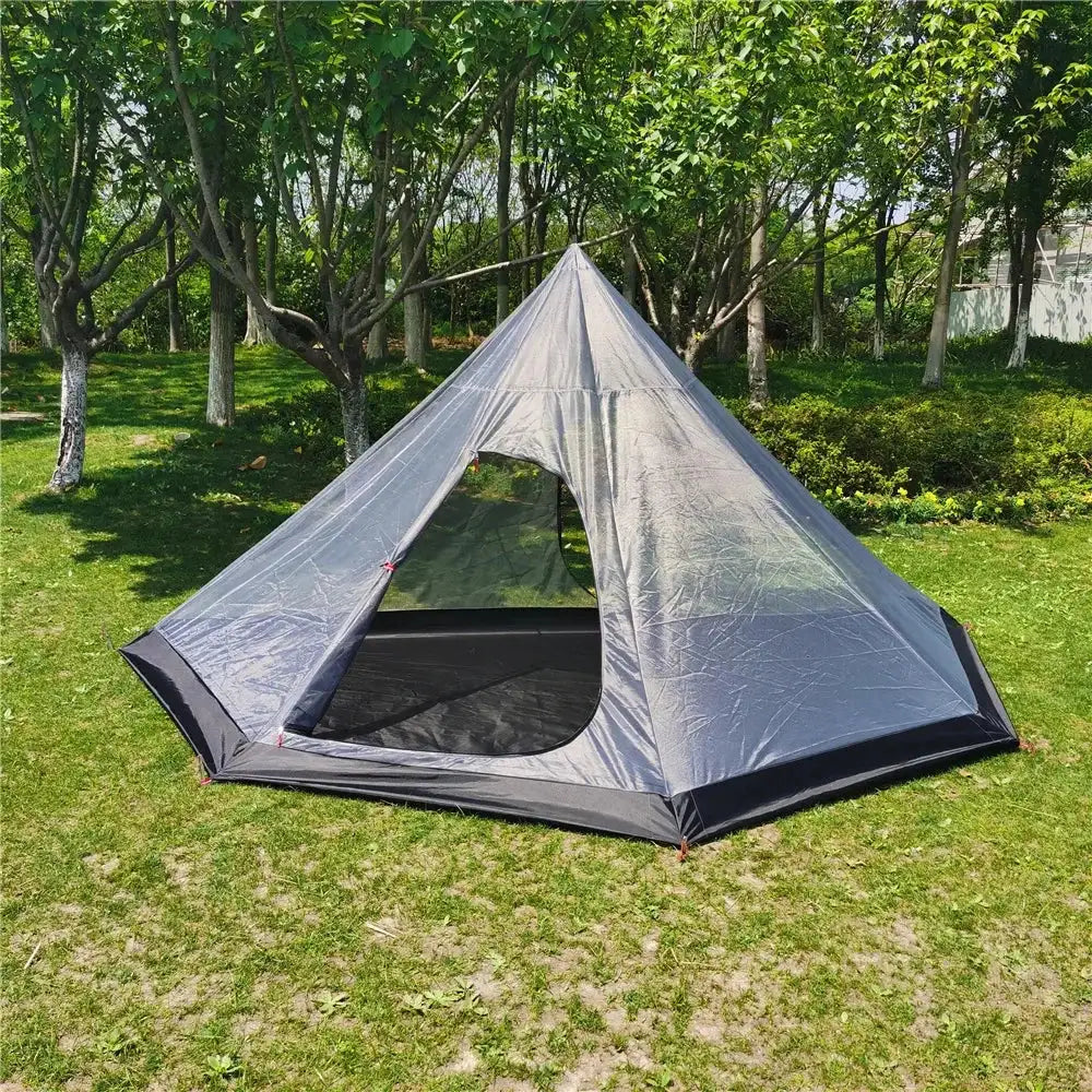 Ultralight Pyramid Tent‘s Inner Tent Outdoor Rodless Summer Mesh Tent Portable Backpacking Hiking Camping Teepee Inside Tent