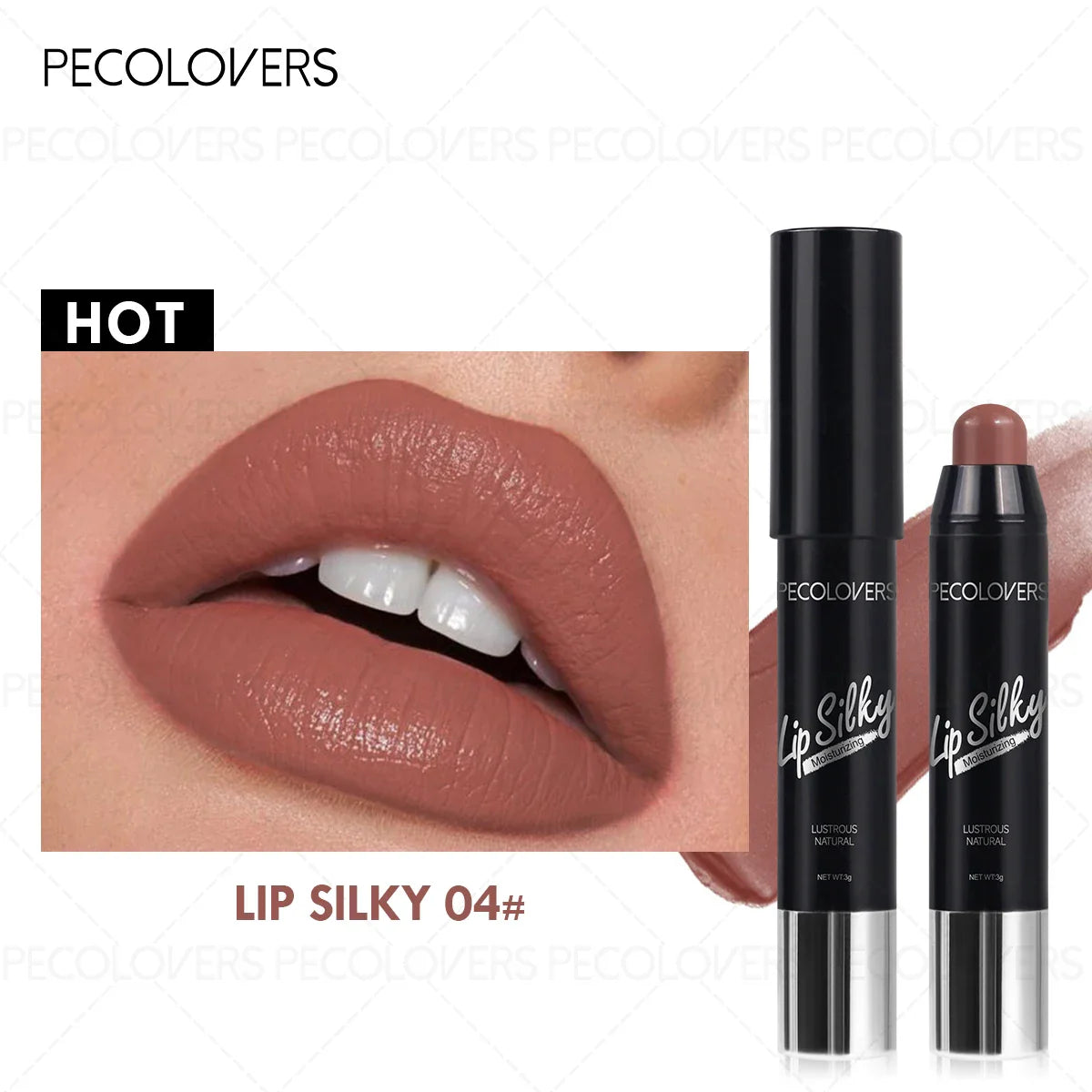 1PC Long-Lasting, Waterproof Lipstick with High Pigmentation & Moisturizing Balm - Perfect for All Skin Types