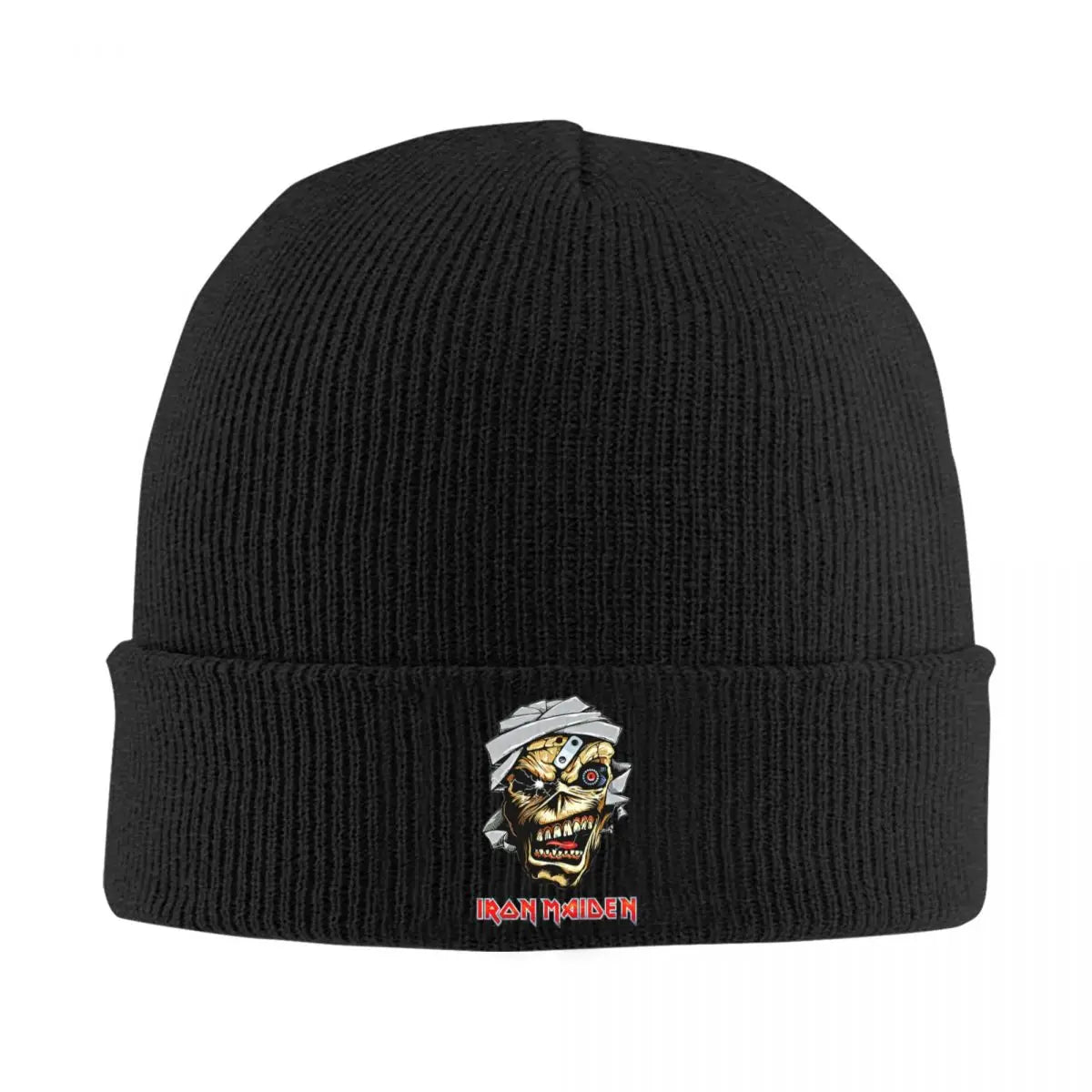 Iron Maiden Band Knitted Beanie Hat – Unisex Winter Skull Cap, Warm and Stylish Casual Knit Beanie for Men & Women - Premium  from Lizard Vigilante - Just $19.88! Shop now at Lizard Vigilante