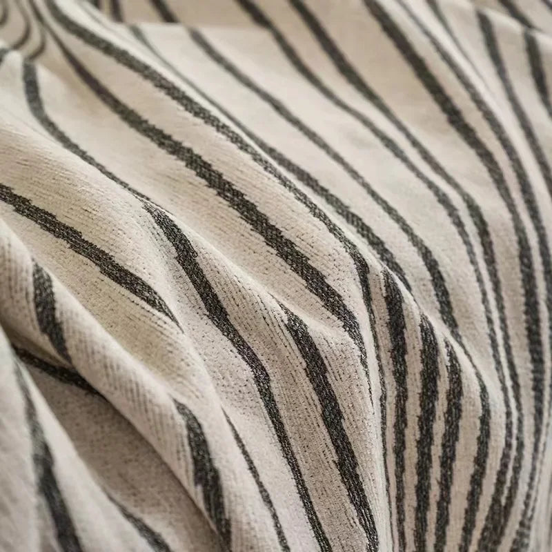 Nordic Throw Blanket – Heavy Stitch Geometric Sofa Tapestry for Home, Camp, and Chaos Nights