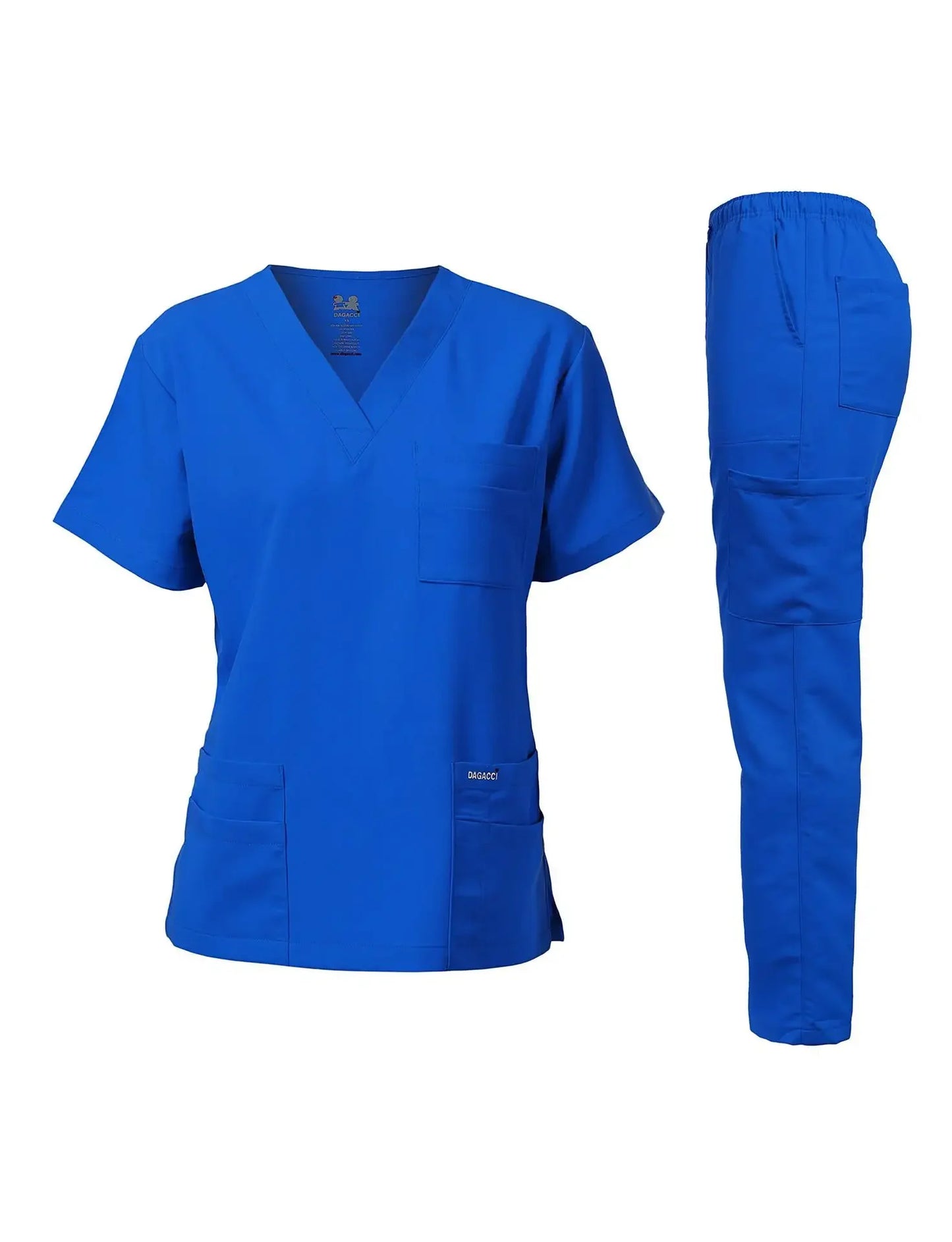 MERTRAW Scrub Uniform Set | Casual Style Medical & Beauty Salon Workwear | Short Sleeve Nurse & Medical Blouses - Premium scrubs from Lizard Vigilante - Just $33.88! Shop now at Lizard Vigilante