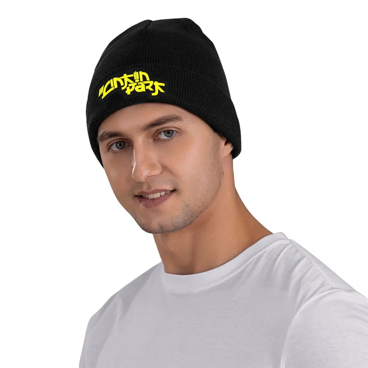 Linkin Park Yellow Logo Beanie Hat - Rock Nu-Metal Knit Cap for Adults & Unisex - Cozy Autumn Gift Idea - Premium unisex beanie from Lizard Vigilante - Just $22.88! Shop now at Lizard Vigilante