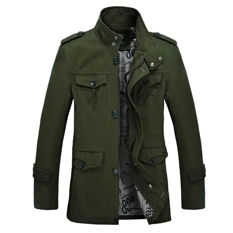 High Quality Men's Casual Jacket 6XL Male Windbreaker Oversized Cotton Classic Jackets Men Clothing Trench Coat A4F5806