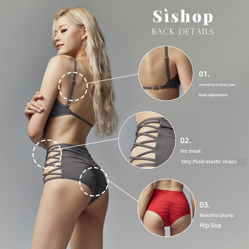 Pole Dance Costume Intimates Sport Waistcoat for Women Polewear Shoelace Backless Bra Suspender Shorts Sexy Suit - Premium  from Lizard Vigilante - Just $24.99! Shop now at Lizard Vigilante