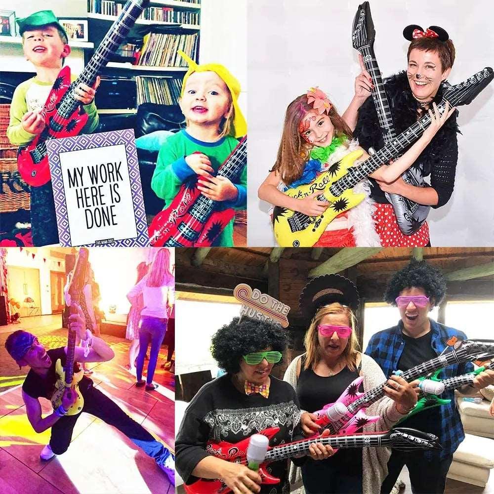 35inch Inflatable Guitar Inflatable Rock 'N Roll Electric Guitar for 80s 90s Themed Party Adults Kids Music Birthday Party - Premium balloon from Lizard Vigilante - Just $8.98! Shop now at Lizard Vigilante