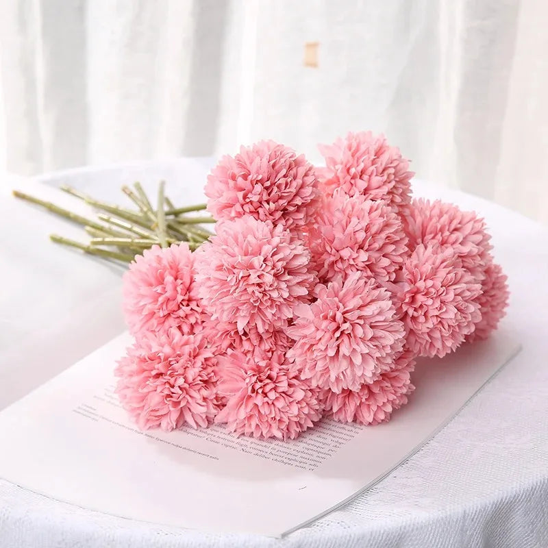 3/6Pc Hydrangea Artificial Flowers Bouquet Boho Home Bedroom Decor Wedding Decoration Craft Vases Flower Arrangement Accessories