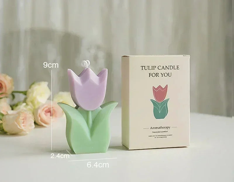 Exquisite Tulip-Fragrance Candles: Ideal Wedding Keepsakes, Luxurious Home Ambiance & Heartfelt Birthday Presents for Women