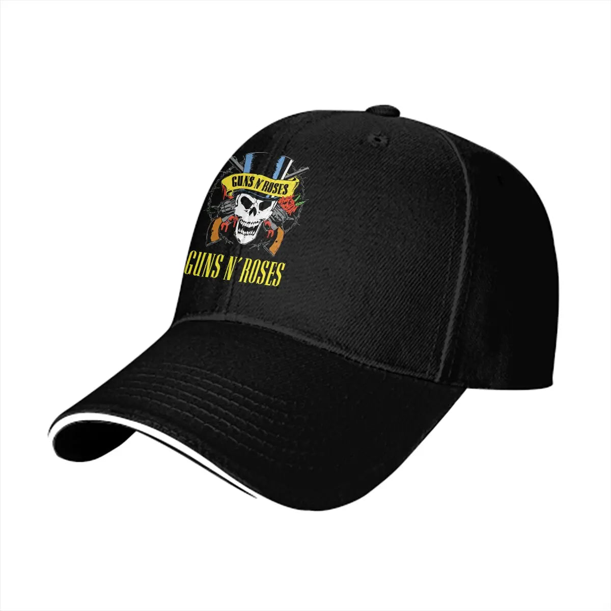 Classic Solid Color Guns N' Roses Baseball Cap – Heavy Metal Sun Shade Hat for Men & Women - Premium cap from Lizard Vigilante - Just $23.88! Shop now at Lizard Vigilante